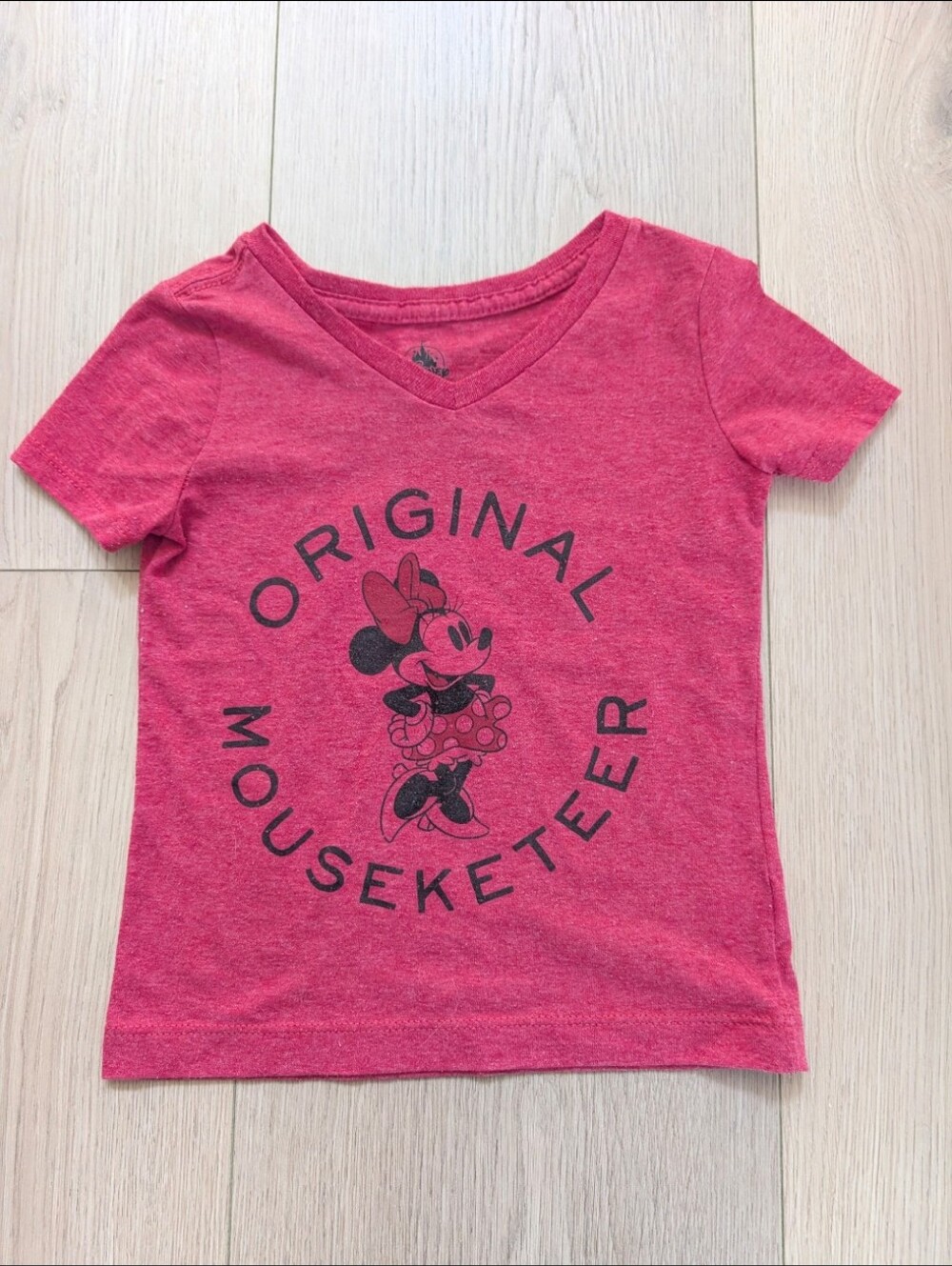 Disney Pink Minnie Mouse 'Original Mouseketeer' V-Neck Tee